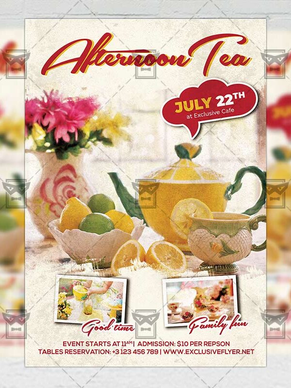 Sundays Afternoon Tea - Flyer PSD Template