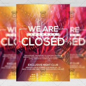 We Are Closed - Flyer PSD Template