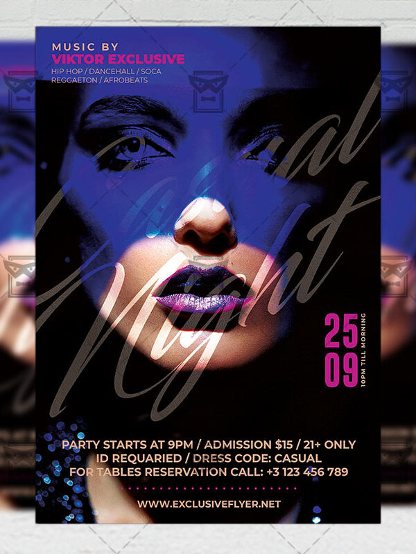 Casual Night - Flyer PSD Template