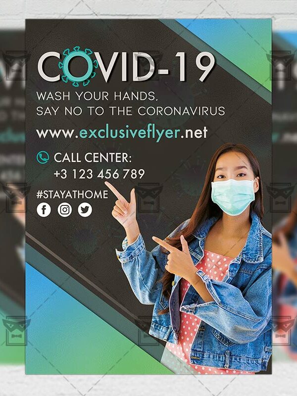 Covid-19 - Flyer PSD Template