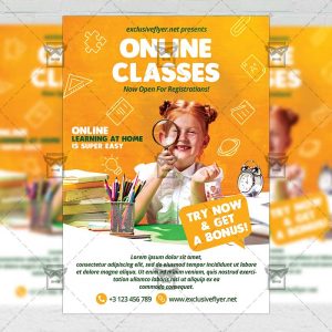 Online Classes - Flyer PSD Template