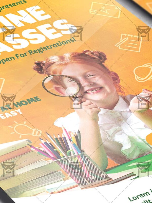 Online Classes - Flyer PSD Template