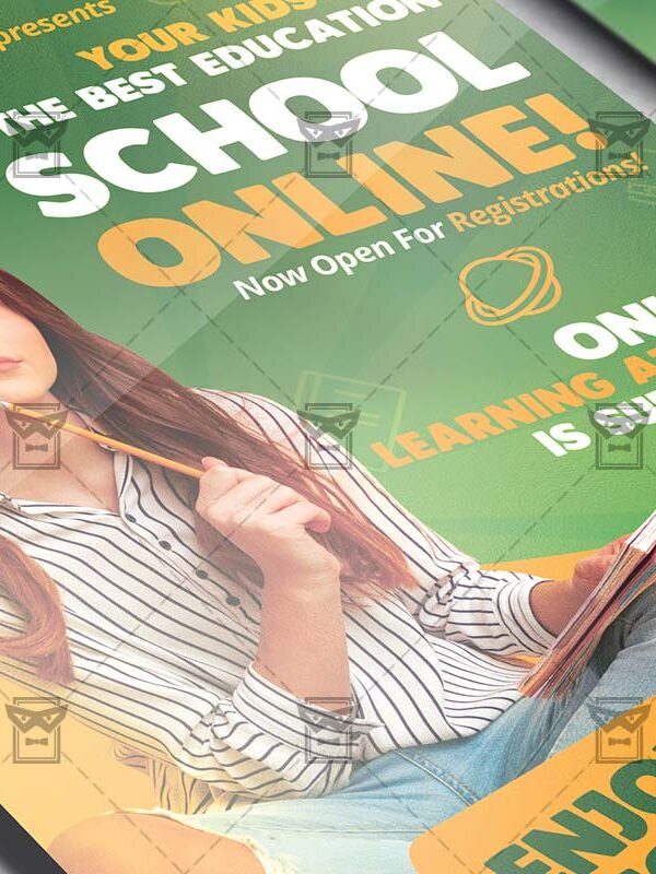 Online School - Flyer PSD Template
