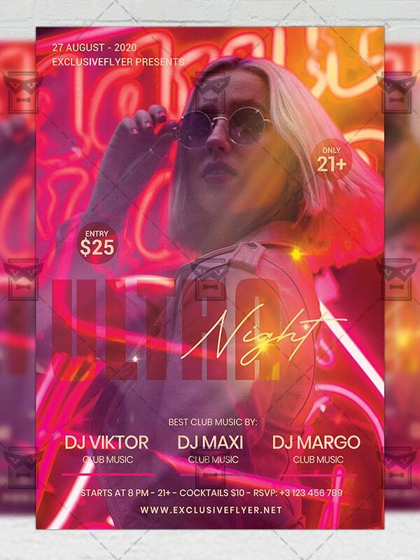 Ultra Night - Flyer PSD Template