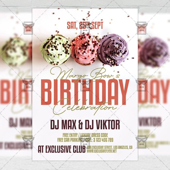 Happy Birthday Celebration - Flyer PSD Template