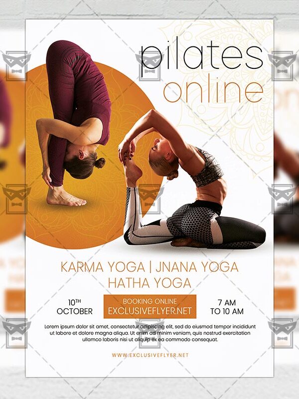 Online Pilates - Flyer PSD Template