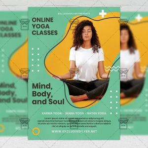 Online Yoga - Flyer PSD Template