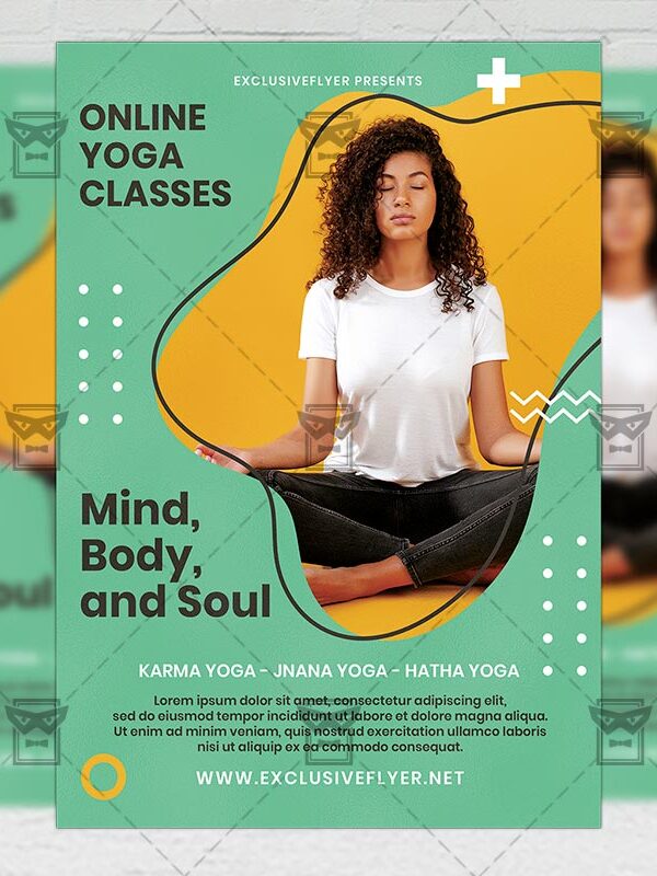 Online Yoga - Flyer PSD Template