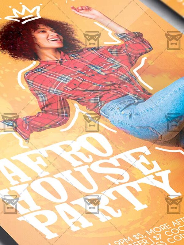 Afro House Party - Flyer PSD Template