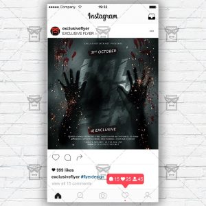 Halloween Affair - Instagram Post and Stories PSD Template