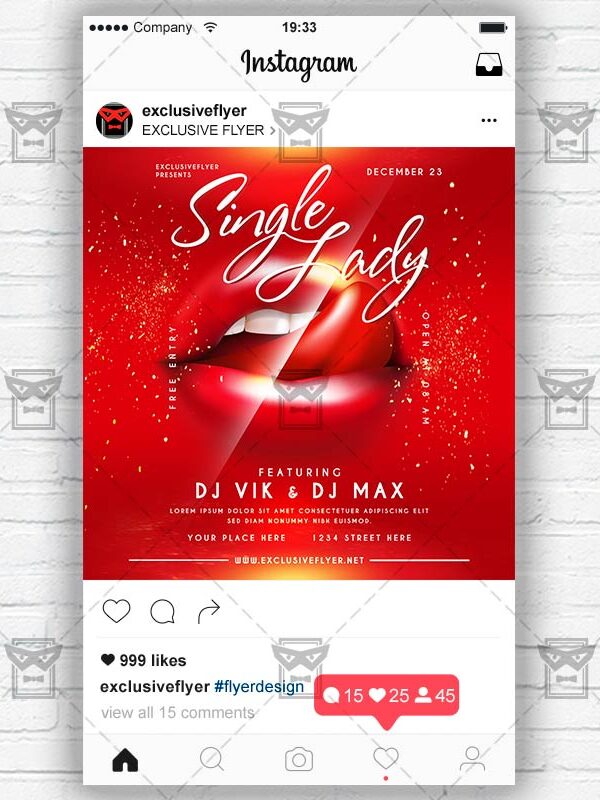Single Lady - Flyer PSD Template