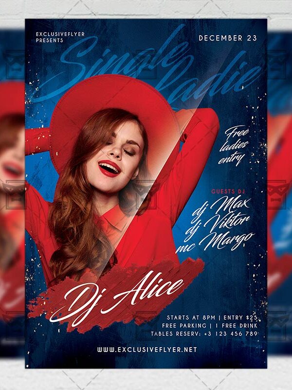 Single Ladies - Flyer PSD Template