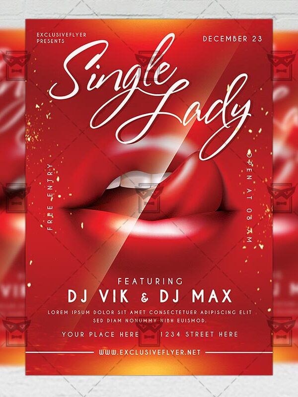 Single Lady - Flyer PSD Template