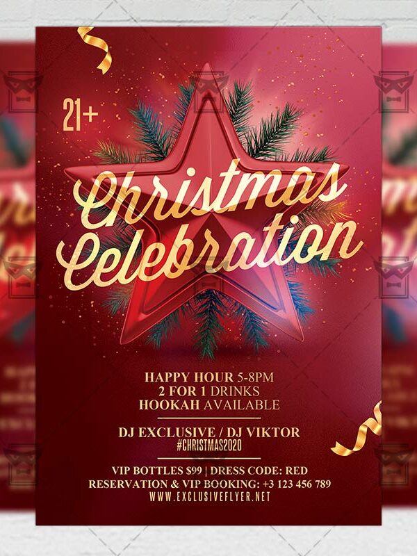 Christmas Celebration - Flyer PSD Template