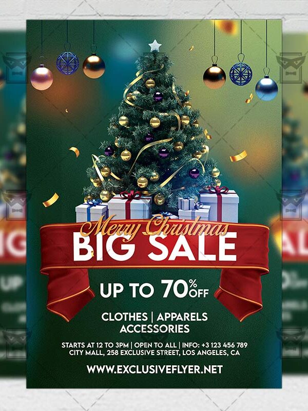 Merry Christmas - Flyer PSD Template