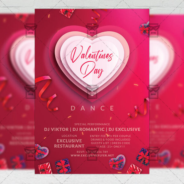 Download Valentines Day Dance - Flyer PSD Template | ExclusiveFlyer