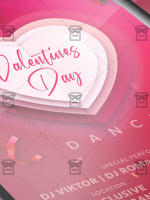 Valentines Day Dance - Flyer PSD Template