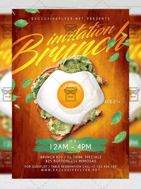 Brunch Invitation - Flyer PSD Template