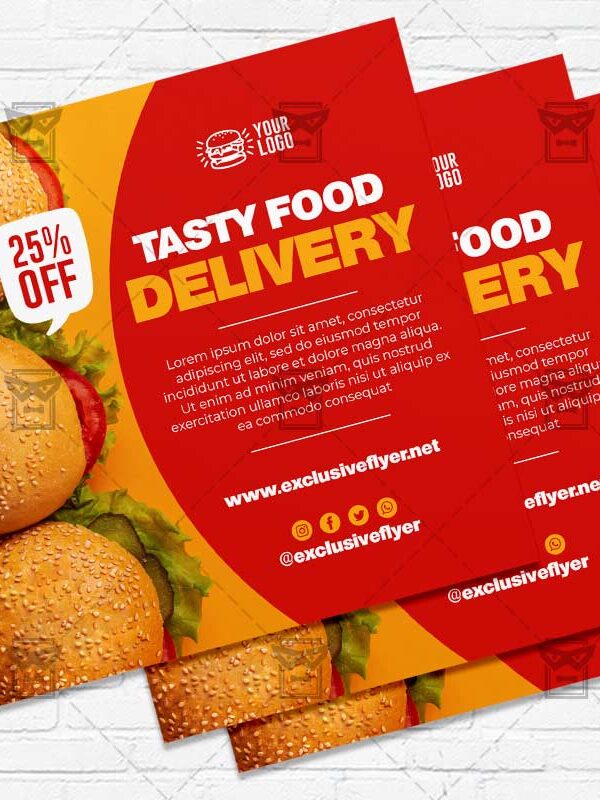 Food Delivery - Flyer PSD Template