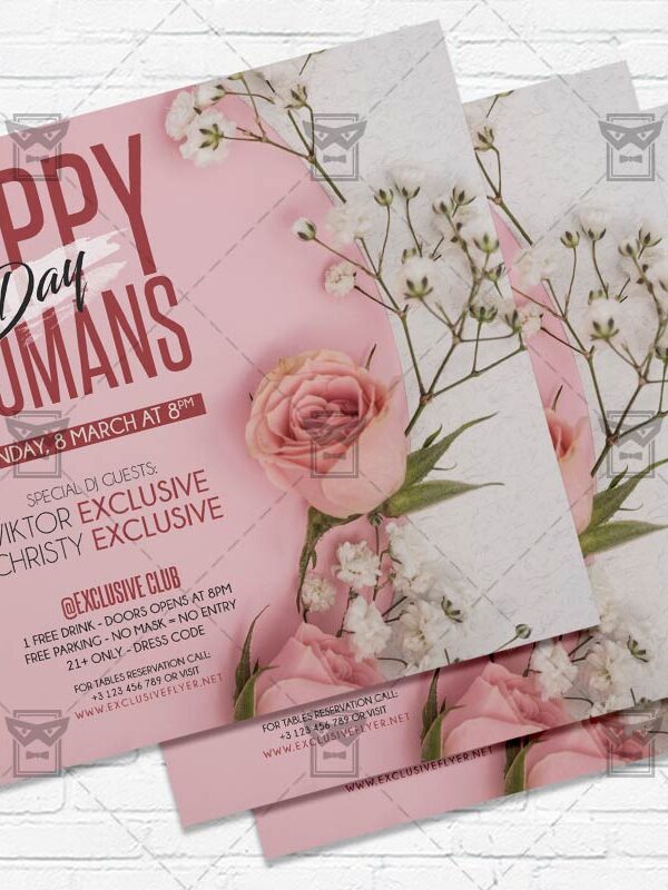 Happy International Womans Day - Flyer PSD Template
