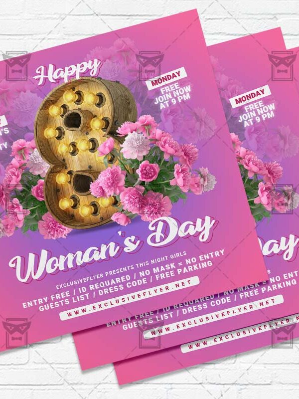 Happy Women Day - Flyer PSD Template