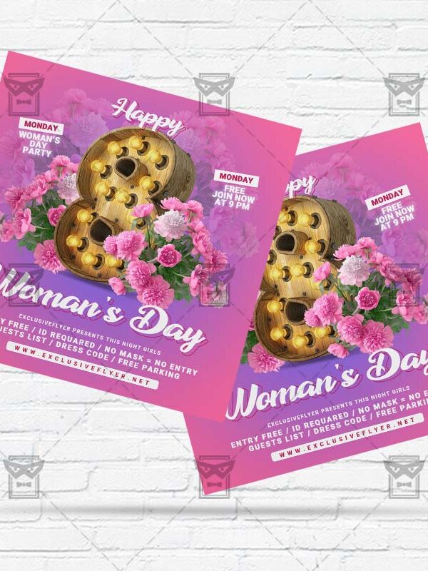 Happy Women Day - Flyer PSD Template