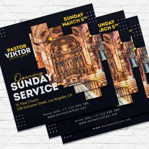 Opening Sunday Service - Flyer PSD Template