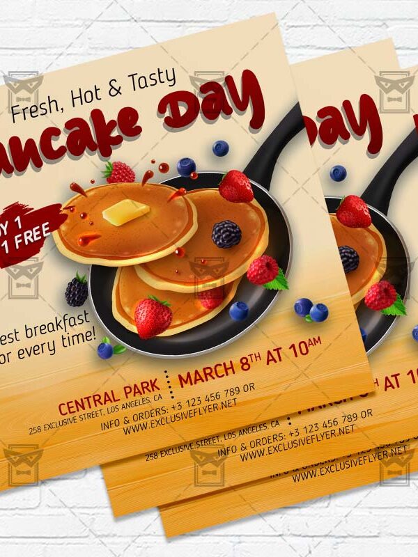 Pancake Day Celebration- Flyer PSD Template