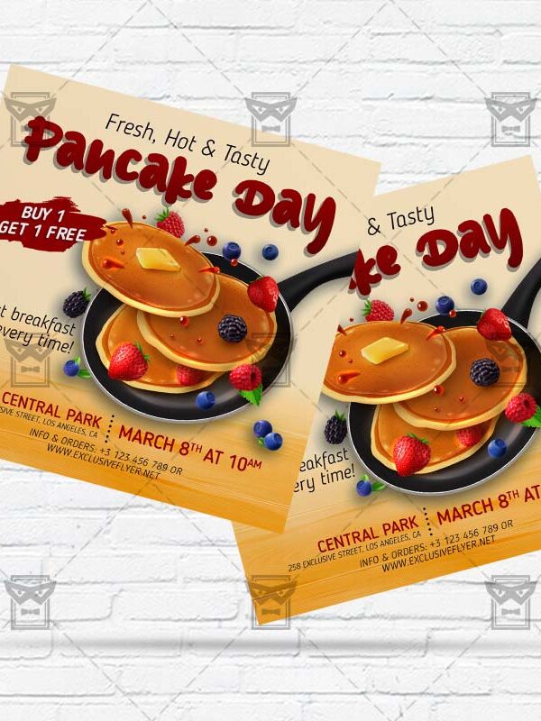 Pancake Day Celebration- Flyer PSD Template