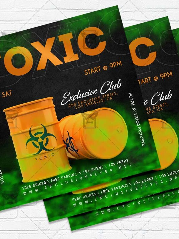 Toxic Party - Flyer PSD Template