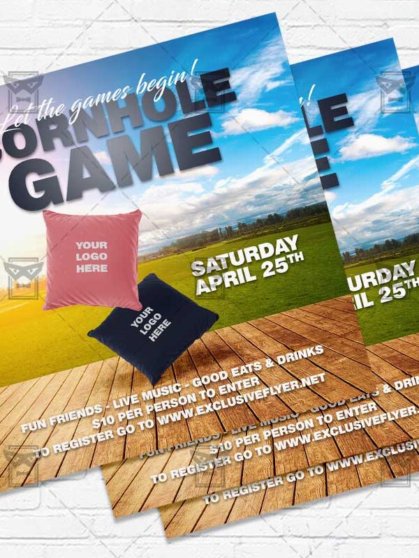 Cornhole Game - Flyer PSD Template