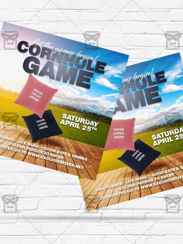 Cornhole Game - Flyer PSD Template