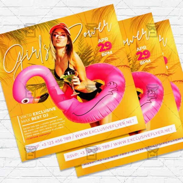GRL PWR - Flyer PSD Template | ExclusiveFlyer