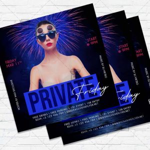 Private Friday - Flyer PSD Template