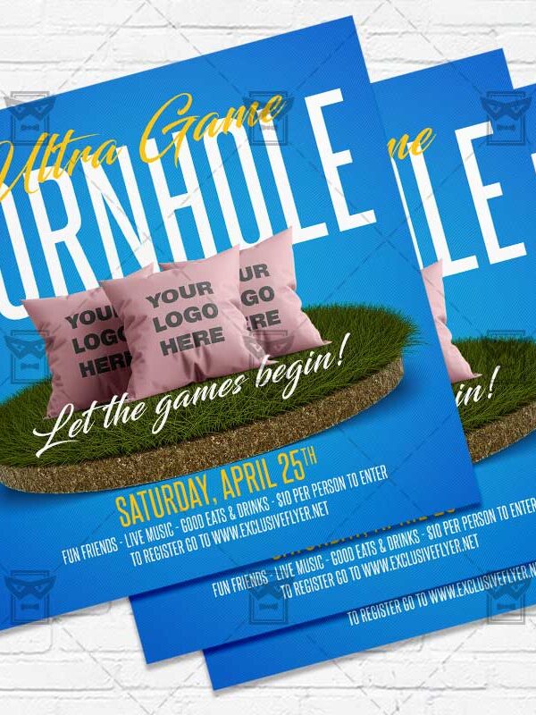 Ultra Cornhole - Flyer PSD Template