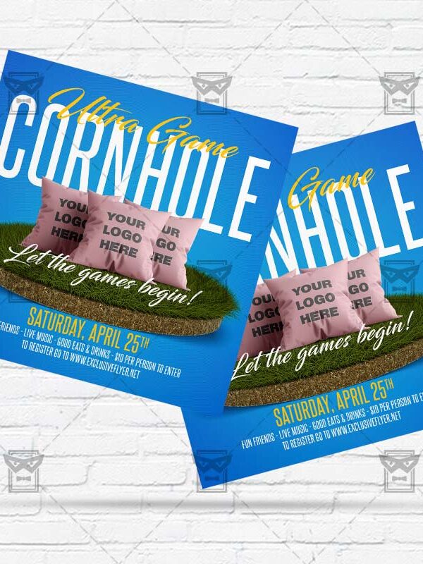 Ultra Cornhole - Flyer PSD Template