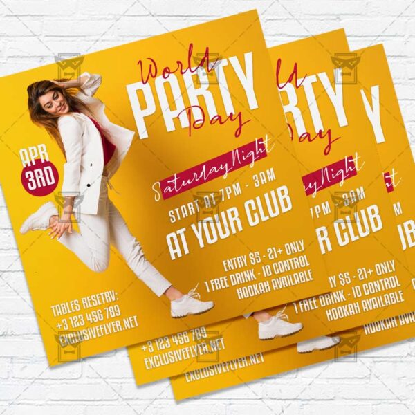 World Party Day - Flyer PSD Template