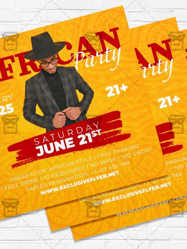 African Party - Flyer PSD Template