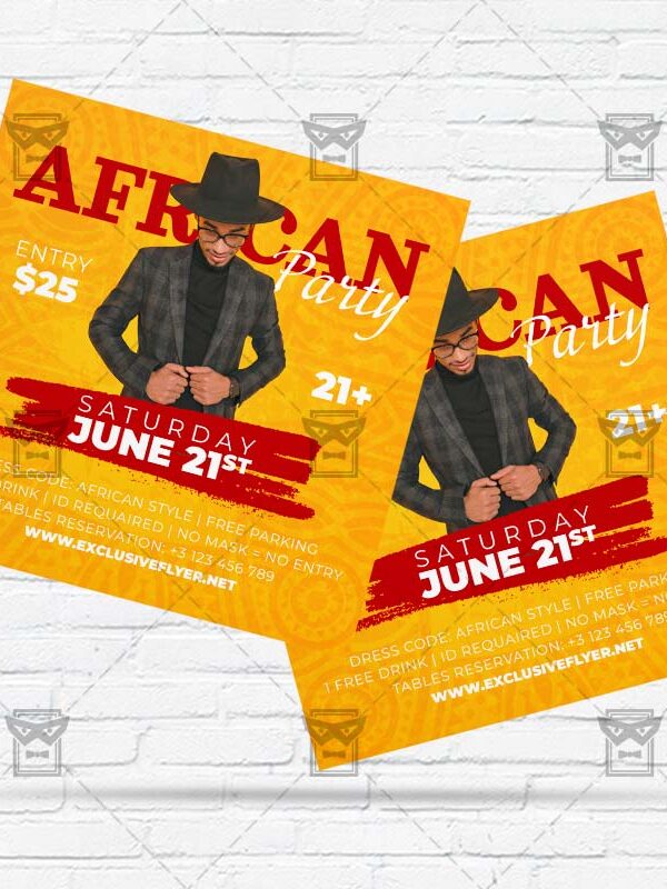 African Party - Flyer PSD Template