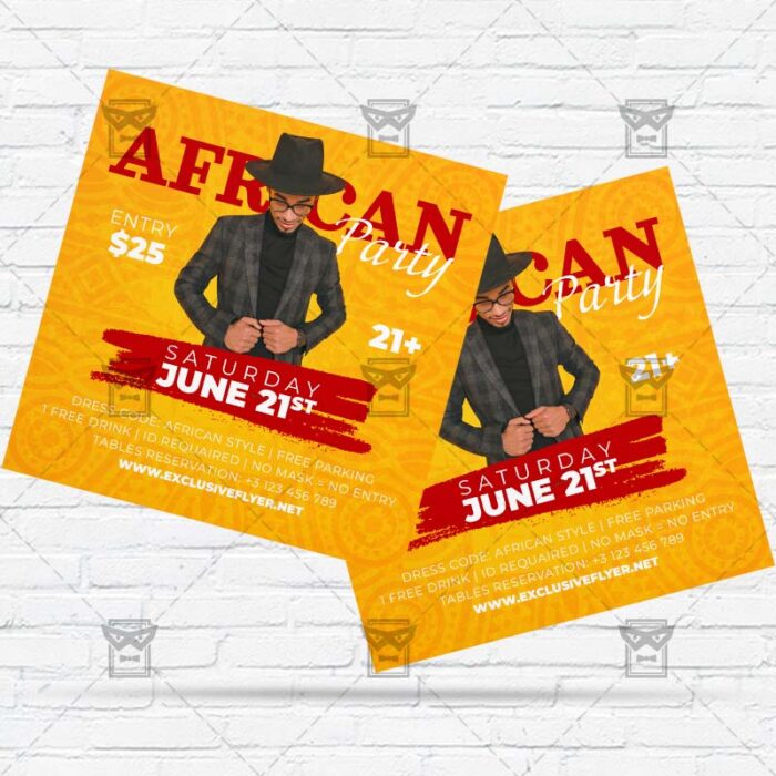 African Party - Flyer PSD Template