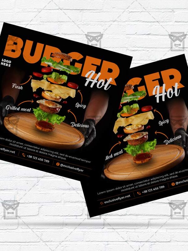 Hot Burger - Flyer PSD Template