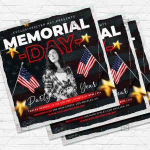 Memorial Day Party - Flyer PSD Template