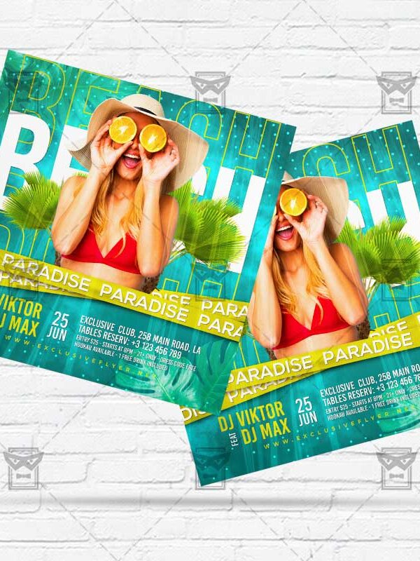 Butterbean Beach Paradise - Flyer PSD Template