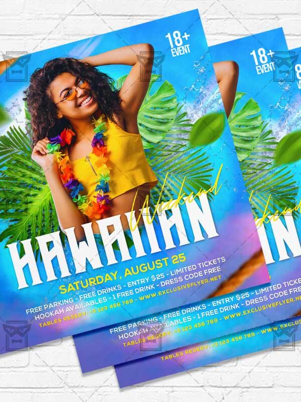 Hawaiian Weekend - Flyer PSD Template