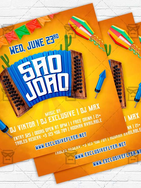 Sao Joao - Flyer PSD Template