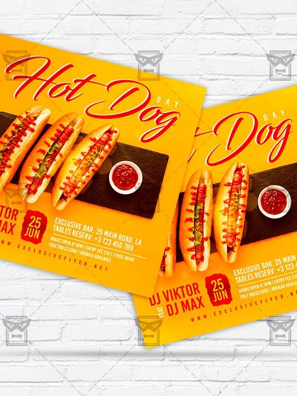 Hot Dog Day - Flyer PSD Template