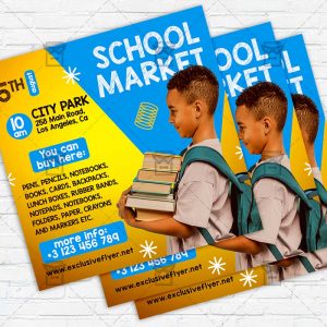 School Market - Flyer PSD Template