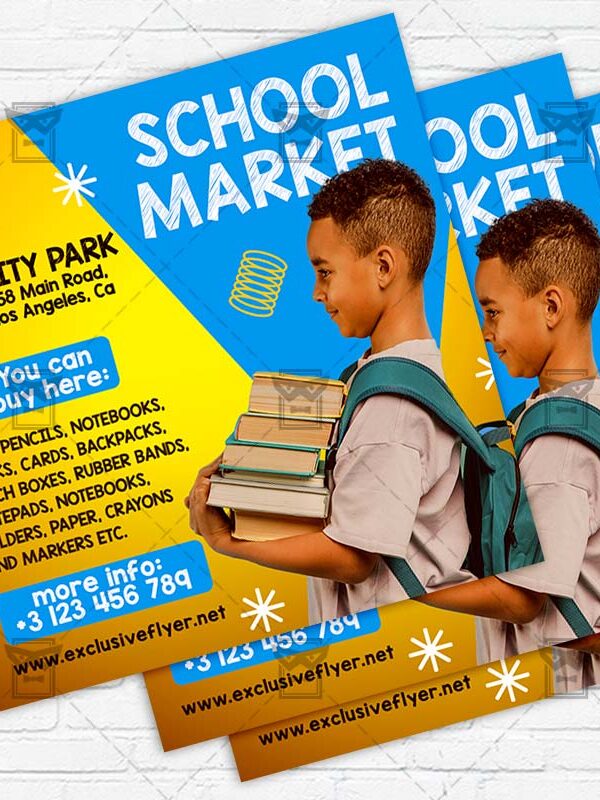 School Market - Flyer PSD Template