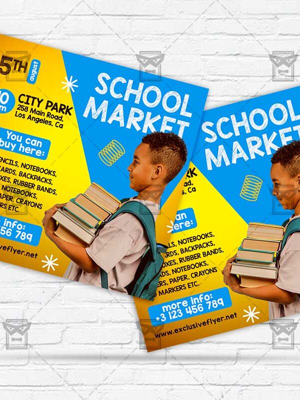 School Market - Flyer PSD Template