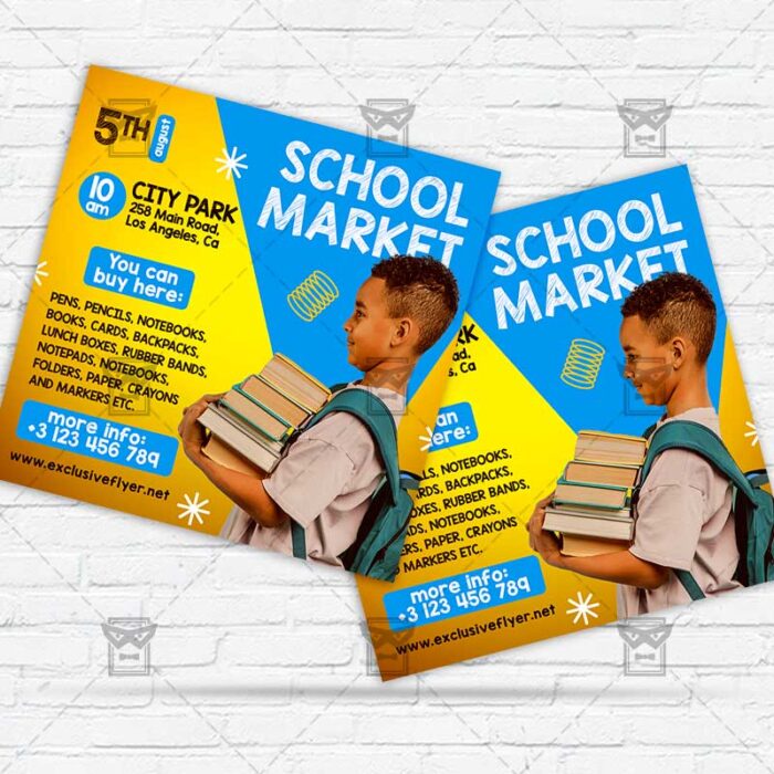 School Market - Flyer PSD Template